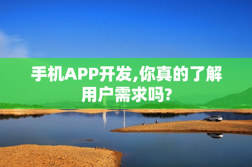 手机APP开发,你真的了解用户需求吗?