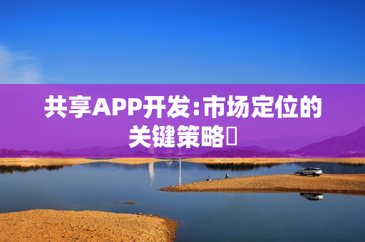 共享APP开发:市场定位的关键策略‌