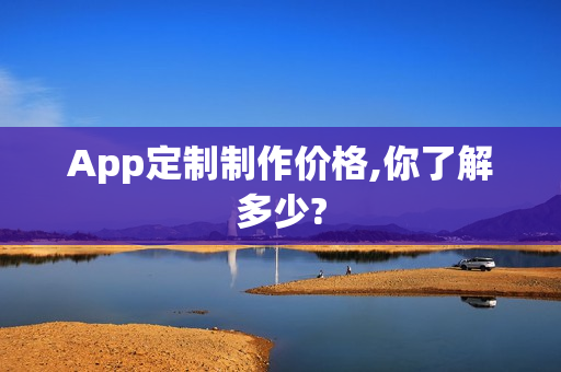 App定制制作价格,你了解多少?