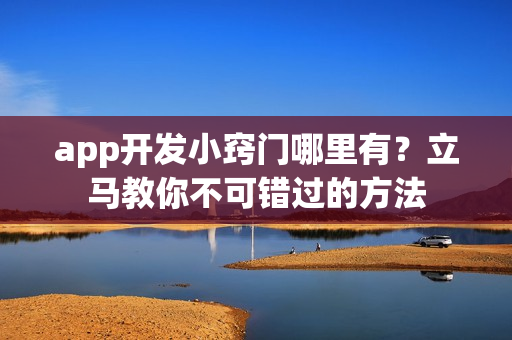 app开发小窍门哪里有？立马教你不可错过的方法