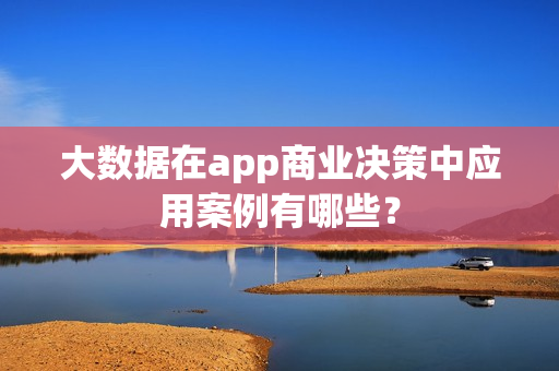 大数据在app商业决策中应用案例有哪些？