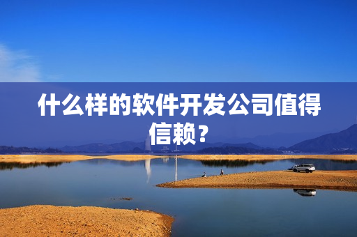什么样的软件开发公司值得信赖？