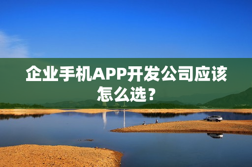 企业手机APP开发公司应该怎么选？