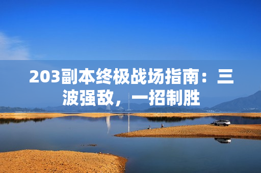 203副本终极战场指南：三波强敌，一招制胜