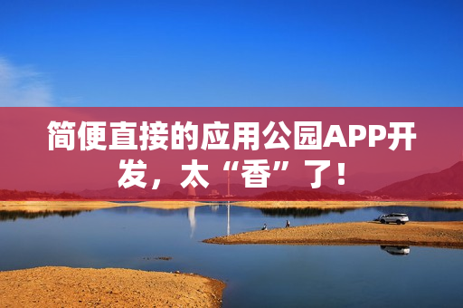 简便直接的应用公园APP开发，太“香”了！