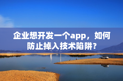 企业想开发一个app，如何防止掉入技术陷阱？