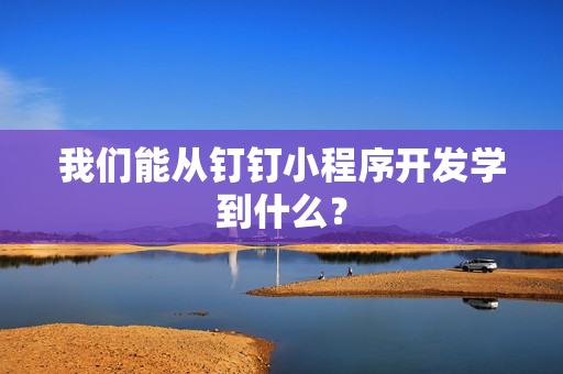 我们能从钉钉小程序开发学到什么？