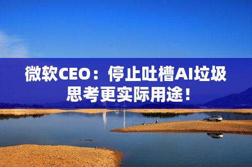 微软CEO：停止吐槽AI垃圾 思考更实际用途！
