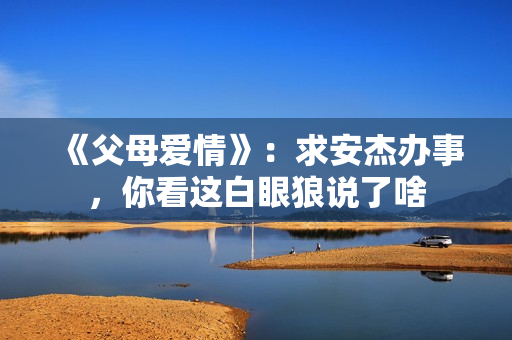 《父母爱情》：求安杰办事，你看这白眼狼说了啥