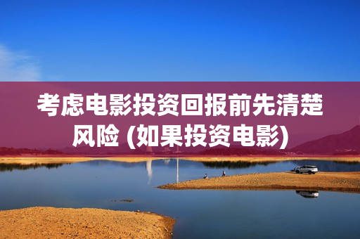 考虑电影投资回报前先清楚风险 (如果投资电影)