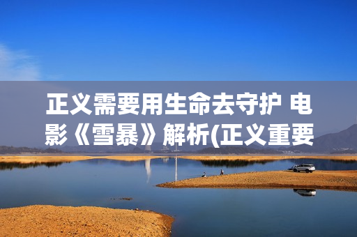 正义需要用生命去守护 电影《雪暴》解析(正义重要还是生命重要)