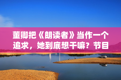 董卿把《朗读者》当作一个追求，她到底想干嘛？节目分析(朗读者董卿朗读的文章)