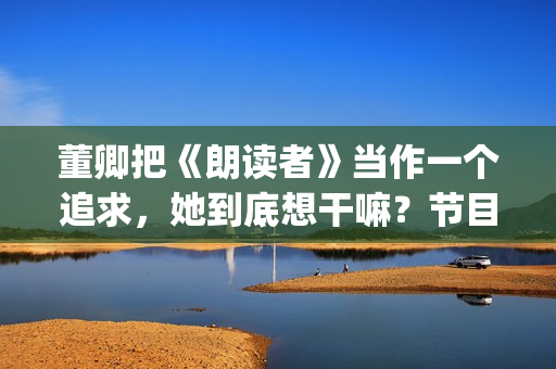 董卿把《朗读者》当作一个追求，她到底想干嘛？节目分析(朗读者董卿视频)