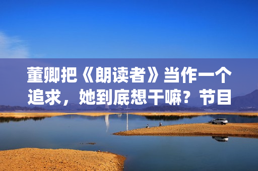 董卿把《朗读者》当作一个追求，她到底想干嘛？节目分析(朗读者董卿经典)