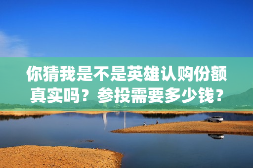 你猜我是不是英雄认购份额真实吗？参投需要多少钱？(你猜我是不是英雄剧情介绍)