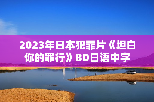 2023年日本犯罪片《坦白你的罪行》BD日语中字