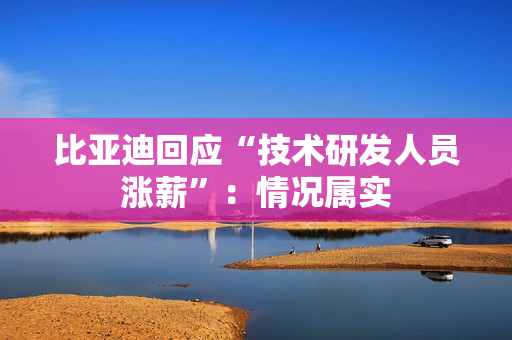 比亚迪回应“技术研发人员涨薪”：情况属实