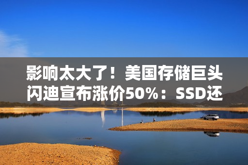 影响太大了！美国存储巨头闪迪宣布涨价50%：SSD还得涨价