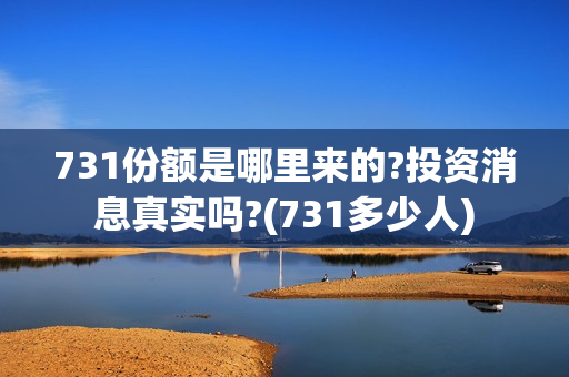 731份额是哪里来的?投资消息真实吗?(731多少人)