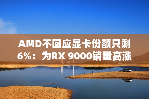 AMD不回应显卡份额只剩6%：为RX 9000销量高涨感到高兴
