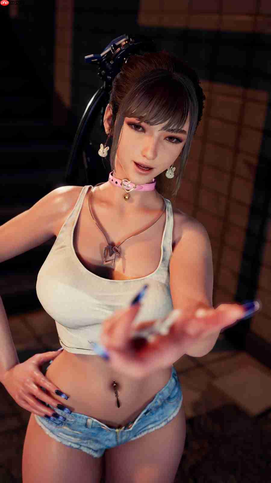 粉色连体服翘臀超性感！国外博主《剑星》伊芙新3D图