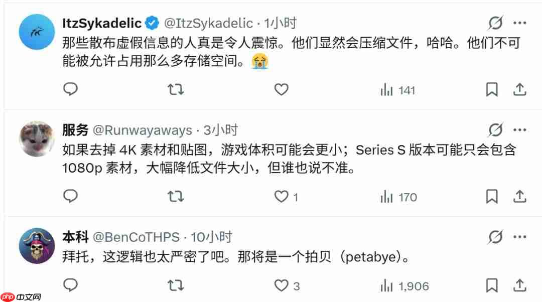 玩家推测《GTA6》超200G XSS可用空间仅364GB