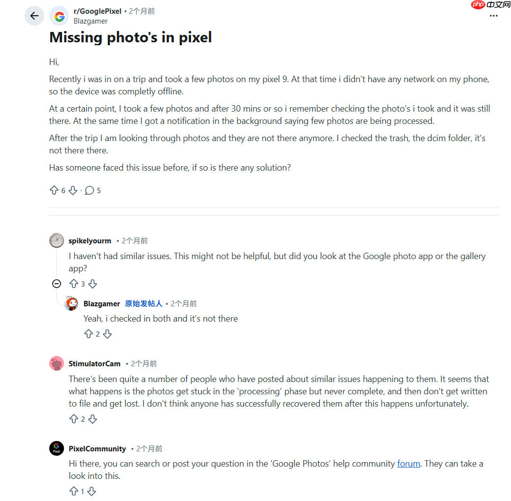 Pixel再出奇怪BUG 部分用户反映拍照后照片消失