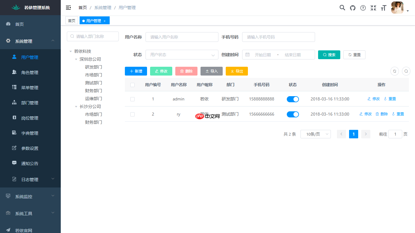 RuoYi-Vue 3.9.1 发布，更多细节优化
