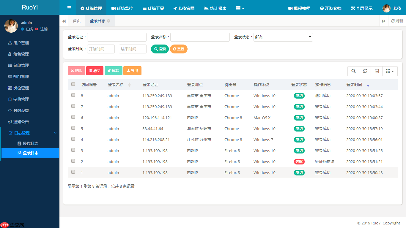 RuoYi 4.8.2 发布，更多细节优化