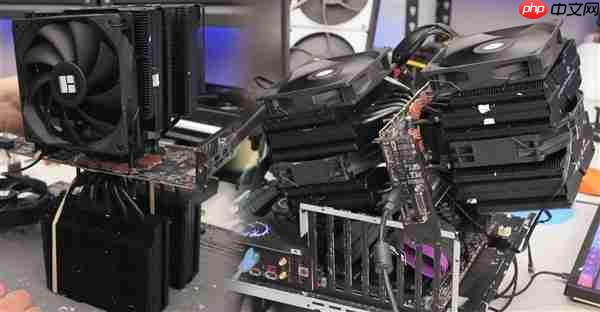 RTX 2060装上双CPU塔式散热器：热点温度骤降35°C！