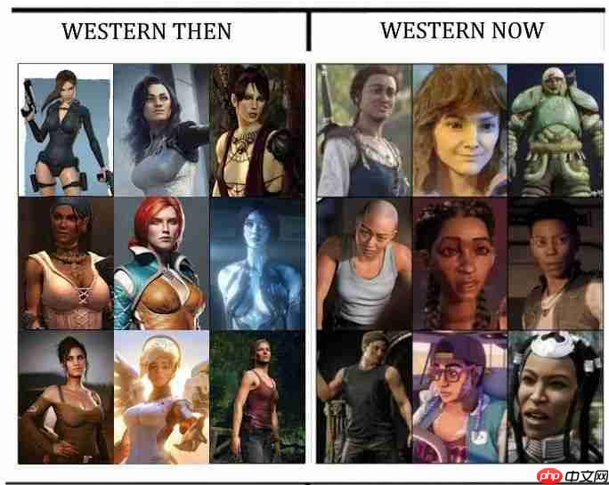 博主晒东西方游戏女角色对比图 中日韩美女就是棒