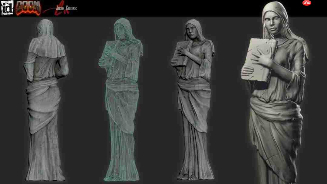 原版《毁灭战士4》美术概念图 活体兵器四足坦克等