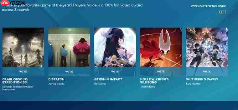 原鸣之争！TGA“玩家之声”投票进入最终决赛圈