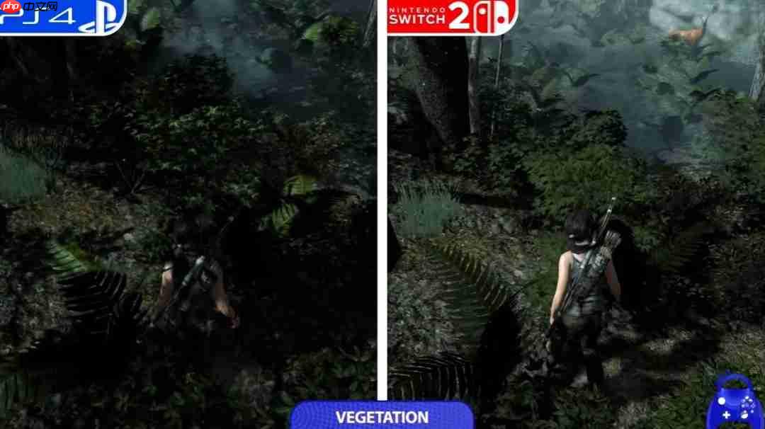 略逊一筹！ 《古墓丽影：终极版》Switch版与PS4版画面性能对比