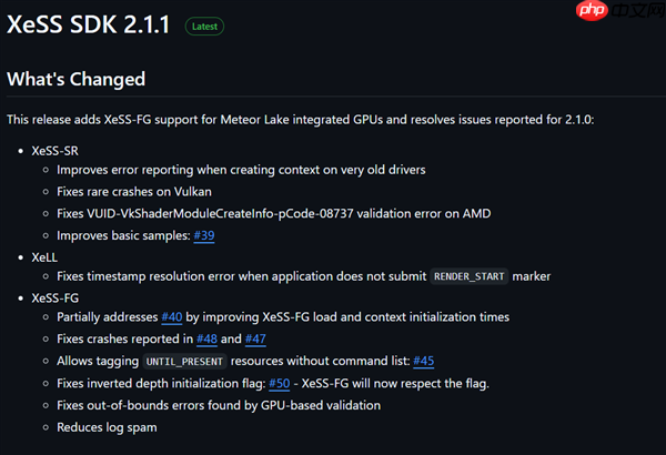 Intel升级SDK：Meteor Lake终于能用XeSS帧生成了！