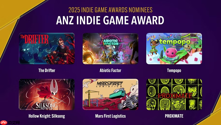 2025独立游戏大奖年度名单公布！新加入“LGBT”奖