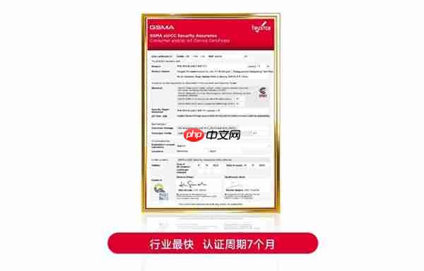 首款海外商用手机eSIM中国芯！紫光同芯TMC-E9系列斩获GSMA eSA认证