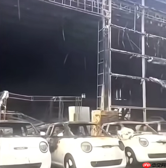 阜阳一长安4S店凌晨燃起大火多车被烧：原因不明