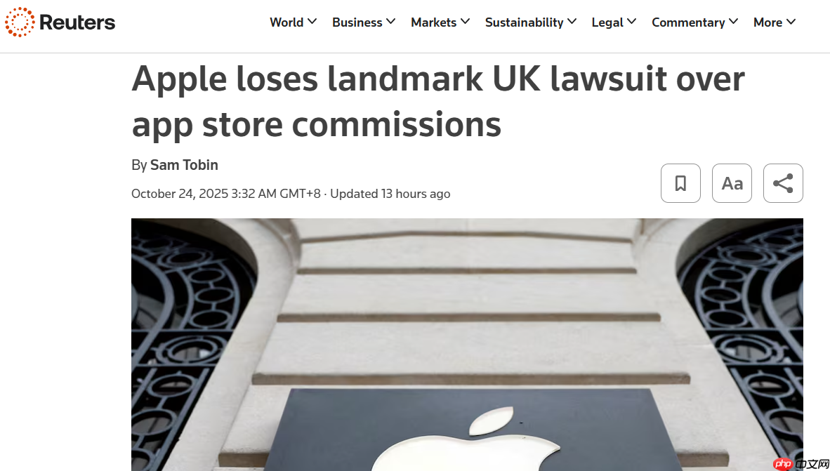 苹果因英国应用商店垄断案败诉，罚款或达 20 亿美元