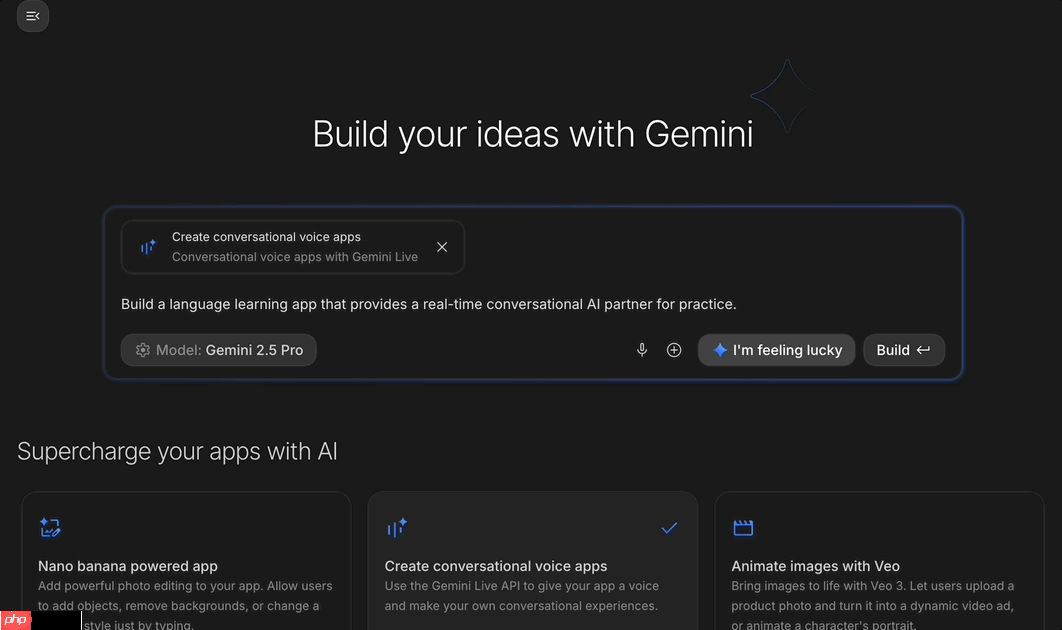 谷歌 AI Studio 新增“氛围编程”功能
