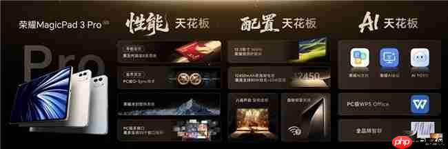 第五代骁龙8至尊版平板荣耀MagicPad3Pro正式发布