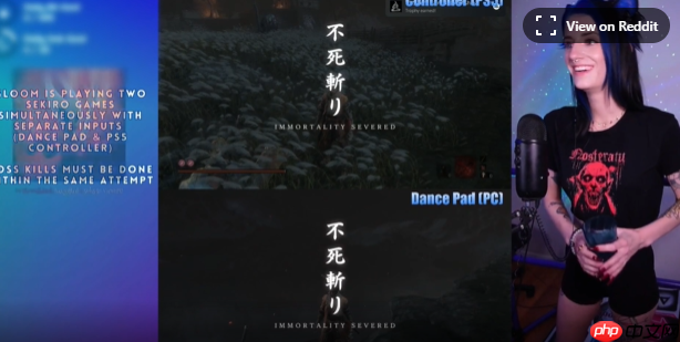 还能这么玩？美女高玩手脚同时玩两个《只狼》成功双杀总BOSS