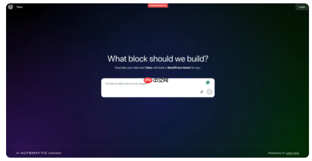 WordPress 推出 AI 工具 Telex 简化网站构建过程