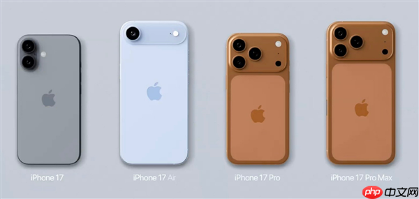 iPhone 17系列还没发布就被唱衰！2025年了竟然还有单摄  Air机型电池太拉胯