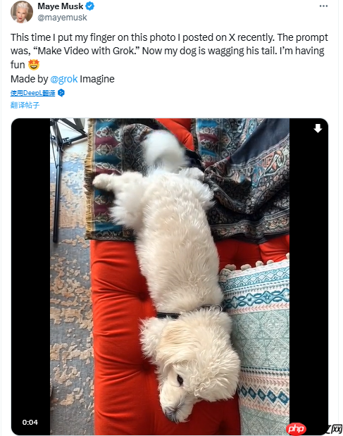 马斯克母亲发帖支持儿子：演示Grok视频生成功能
