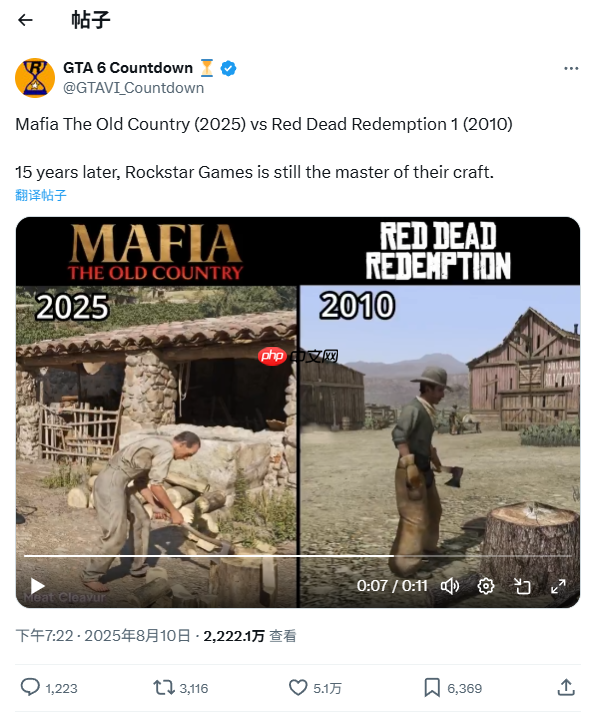 四海兄弟与荒野大镖客动画对比引争议：过于注重细节？