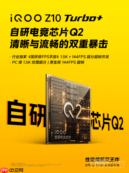 性能续航双王炸！iQOO Z10 Turbo+将于8月7日发布
