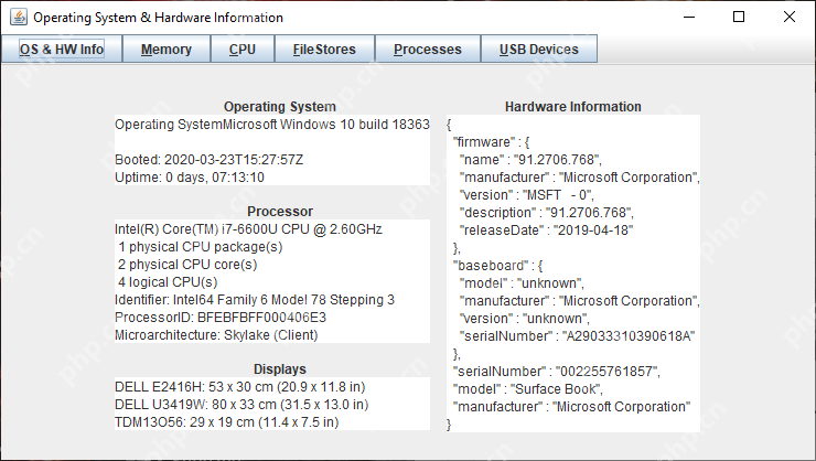 GitHub4.2k的Java开源神器让你用Java操作系统和硬件信息库