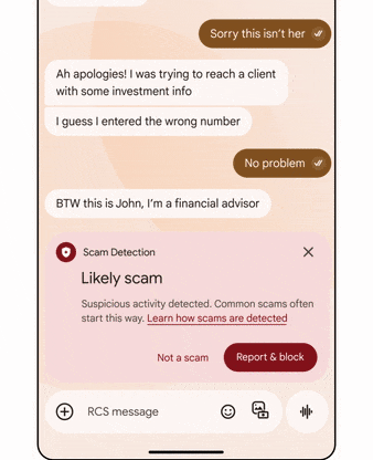 谷歌介绍安卓4项新功能：AI 诈骗检测、实时位置共享等