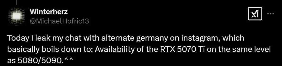 英伟达RTX 5070 严重缺货 售价溢出定价200美元以上
